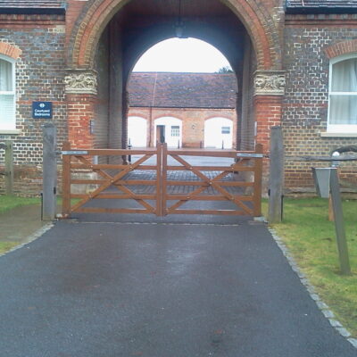Home wooden Gate installed