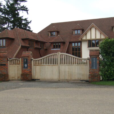 wooden home gates installed