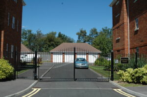 maxwell place metal gates installed