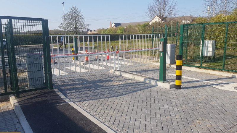 commerical installation of a physical barrier