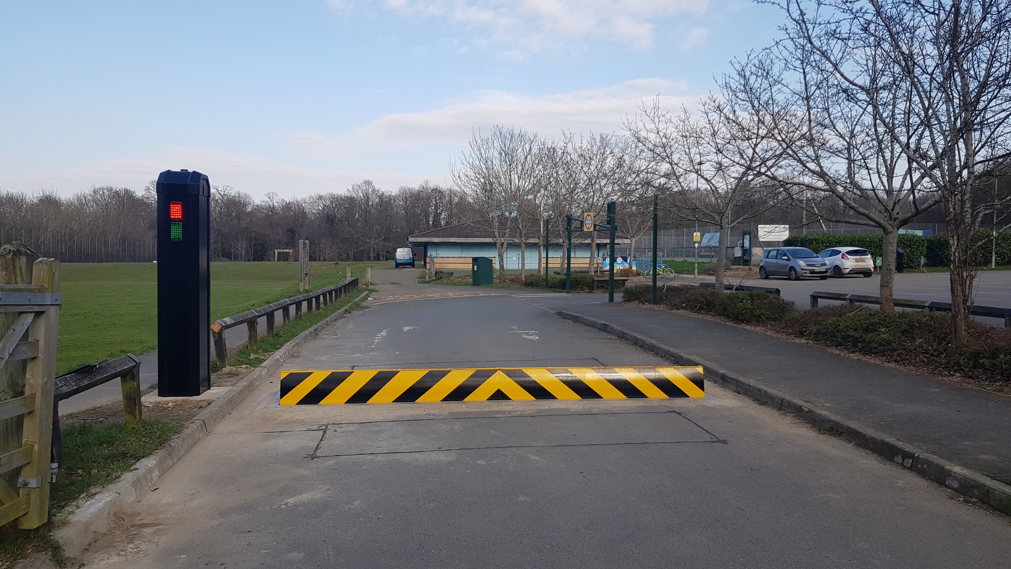 Road blocker at community site