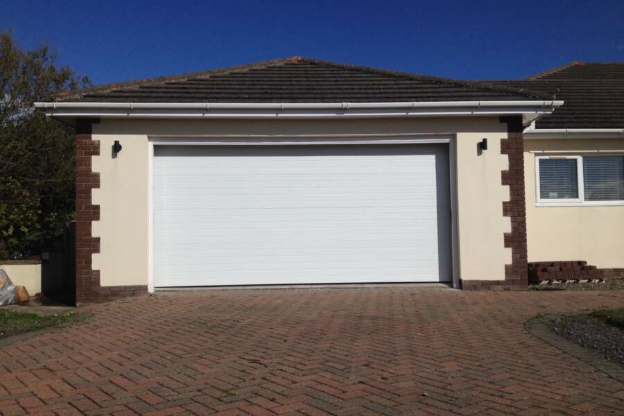 Roller garage door white